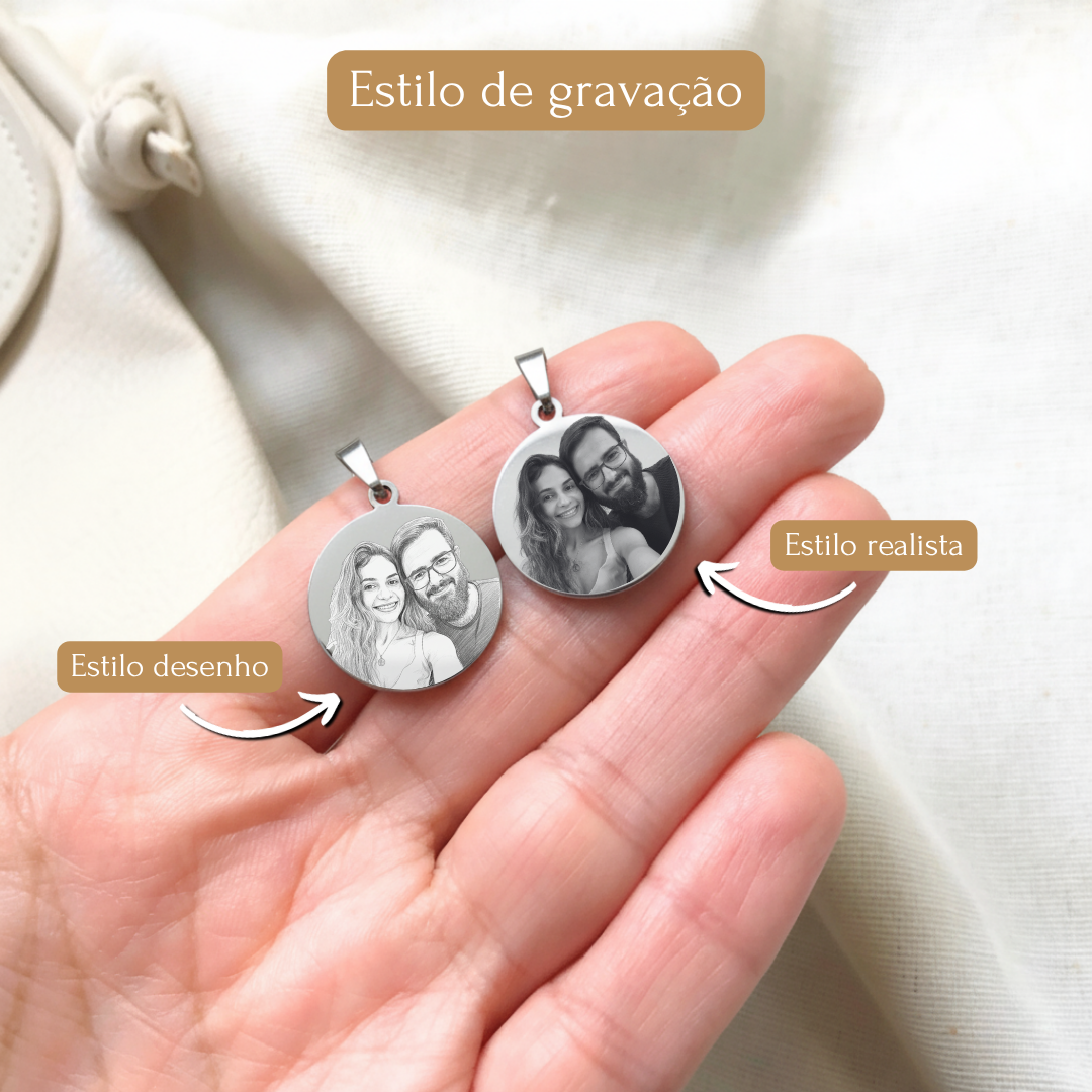2 - Colar personalizado com foto ou desenho